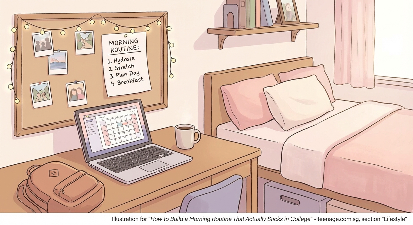 How to Build a Morning Routine That Actually Sticks in College - Illustration 4