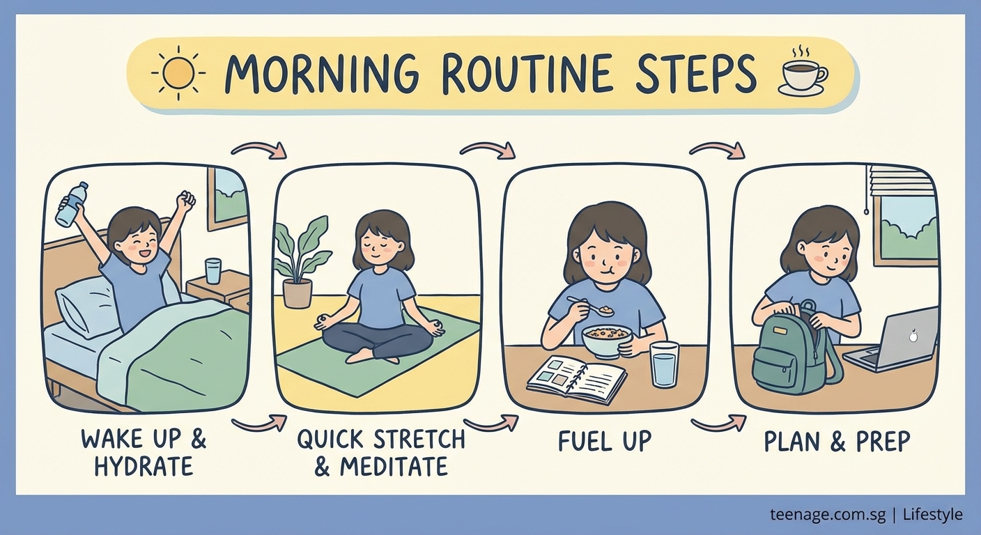 How to Build a Morning Routine That Actually Sticks in College - Illustration 6