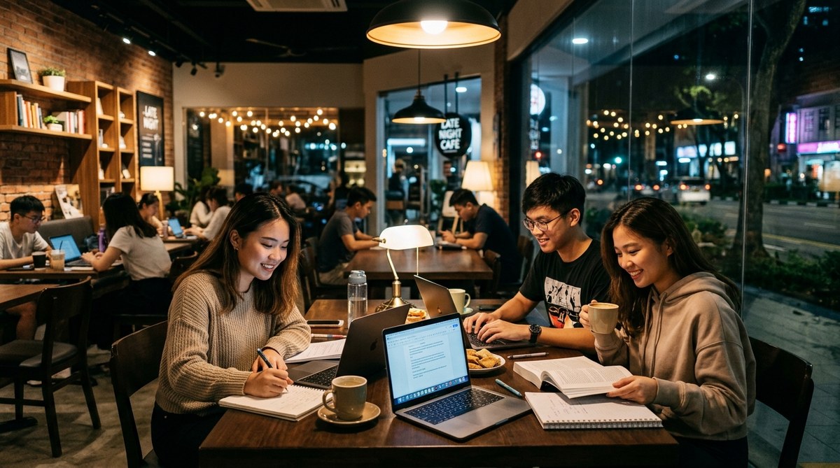 The Best Late-Night Study Spots in Singapore That Stay Open Past Midnight